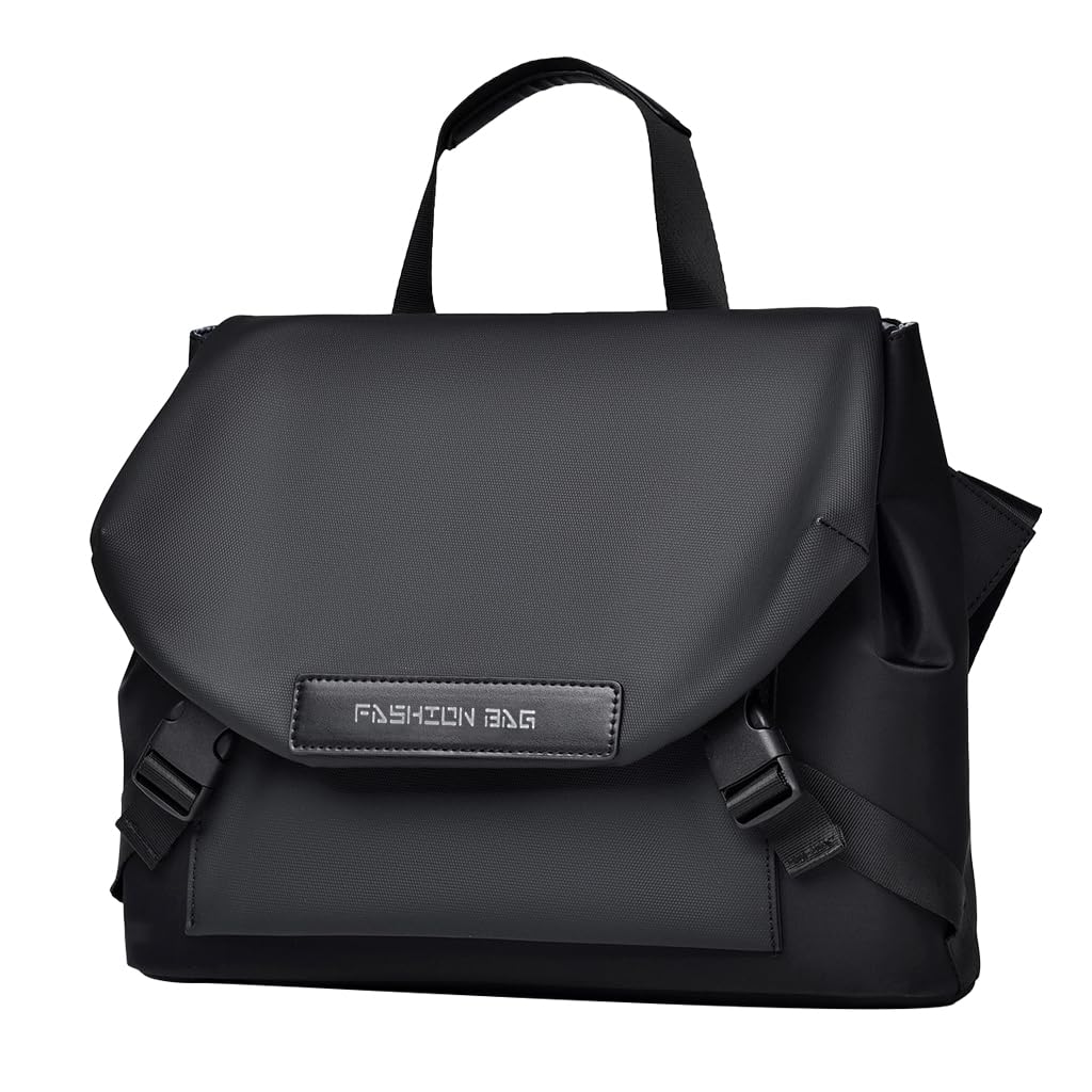 GUSTAVE Fashion Satchel Bag for Men Waterproof Polyester Crossbody Bag with Handle Multi Layer Travel Shoulder Bag Tote Bag for Men Lightweight Messenger Bag Casual Bag Day Bag, 32x25cm GUSTAVE Fashion Satchel Bag for Men Waterproof Polyester Crossbody Bag with Handle Multi Layer Travel Shoulder Bag Tote Bag for Men Lightweight Messenger Bag Casual Bag Day Bag, 32x25cm